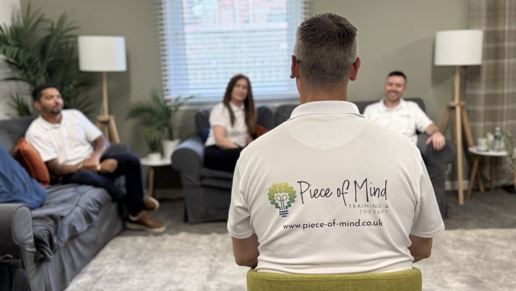 Andy Griffiths leading a group training session at Piece of Mind